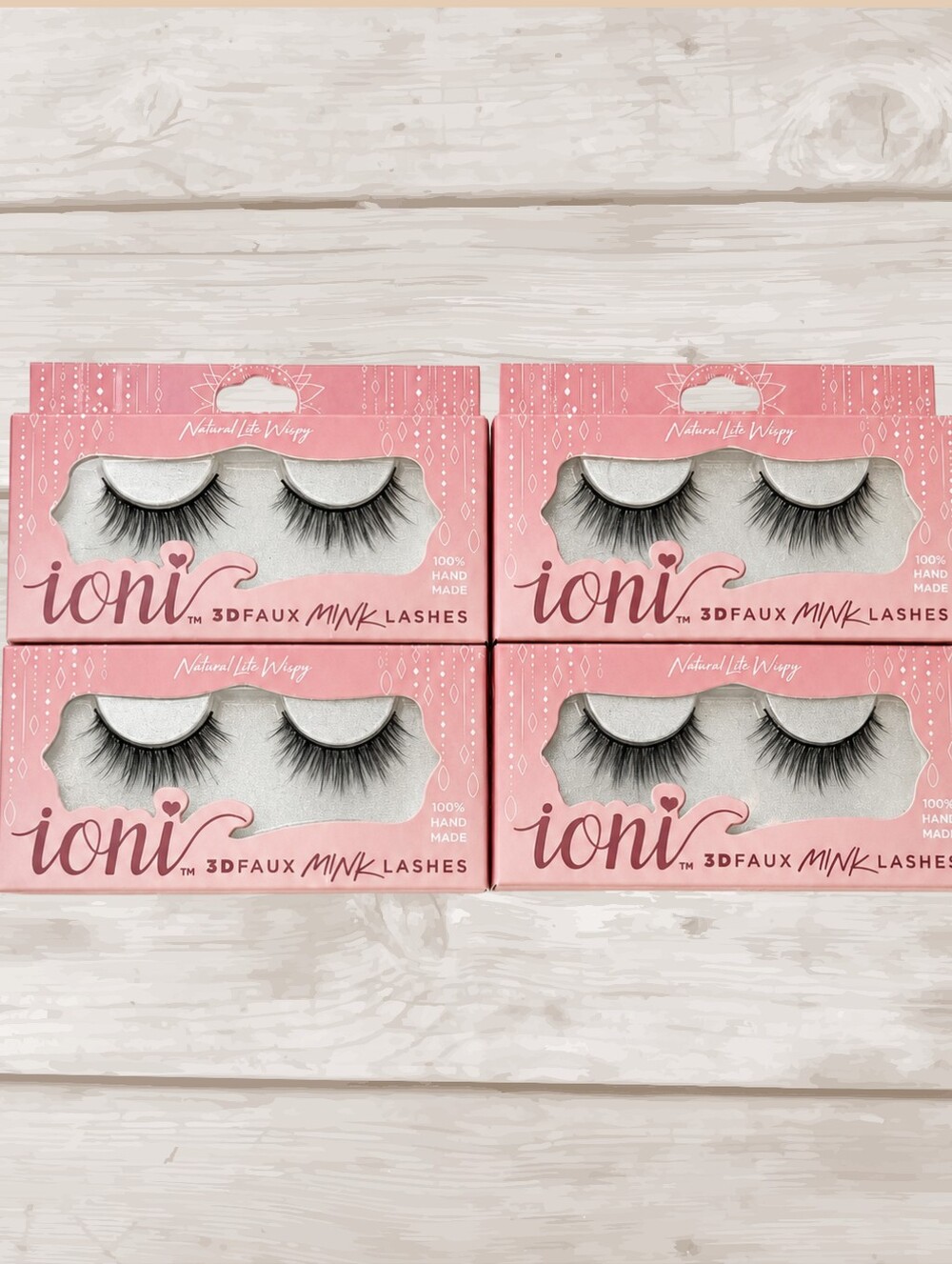 Ioni 3D Faux Mink Lashes Bundle | 4 Pairs Natural Lite Wispy